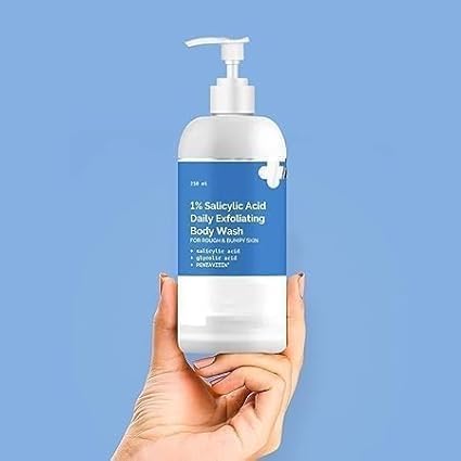 MZ 1% Salicylic Acid Daily Exfoliating Body Wash To Prevent Body ACNE &amp Cleanse Skin with Salicylic Acid Glycolic Acid - (250ml)