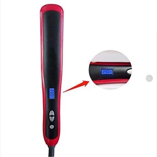 Ceramic Hair Straightener Brush Hair Electric Hot Comb Flat Iron Digital Heating Anti-Static Hair Hot Brush Styling Tool