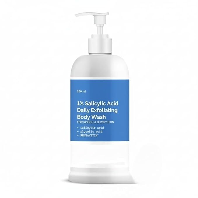 1% Salicylic Acid Daily Exfoliating Body Wash To Cleanse Skin with Salicylic Acid Glycolic Acid - 250ml