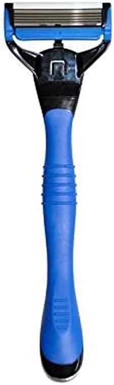 Vitry 5 Blade Men's Razor Blue 5 Blades Swivel Head Lubricating Strip with Aloe Vera