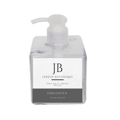 Unscented Organic Body Wash &amp Body Crème Set (8 Oz Body Wash &amp Crème Bottles)