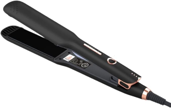 2-in-1 Hair Straightener Flat Iron Straightener and Curler for All Hairstyles Professional Hair StraighteningFlat Iron for One Pass to Achieve a Sleek Look(Black)