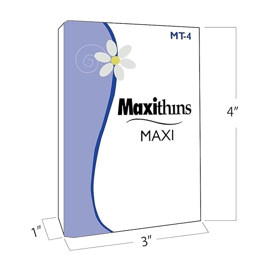 HOSPECO Maxithins Vended Sanitary Napkins #4 Maxi 250 Individually Boxed Napkins/carton