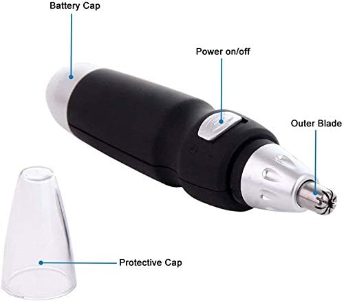 Nose Hair Trimmer Ear and Nose Hair Trimmer for Men Women Painless Nose Hair Remover Battery-Powered Ear and Nose Hair Trimmer