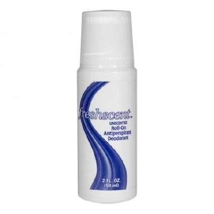 NEW WORLD IMPORTS FRESHSCENT DEODORANTS Anti-Perspirant Roll-On Deodorant 2 oz White Bottle Alcohol Free Unscented 96/cs (Made in USA) (Not Available for sale into Canada)