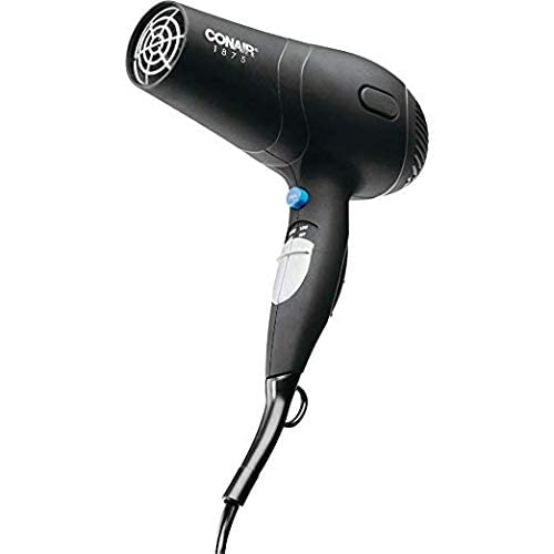 Conair 1875 Watt Turbo Styler Hair Dryer Ionic Technology Bonus pack with Cushion Brush and Head Wrap Included Black