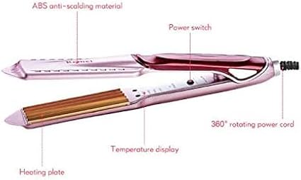 LCD Display Wet and Dry Dual-Use Plug-in Type Stable Constant Temperature System Adjustable Hair Straightener Flat Iron