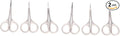 NOLITOY 6pcs Grooming Scissors Nose Hair Trimmer Vibrissa Scissors Eyebrow Double-head Stainless Steel Easy to Use