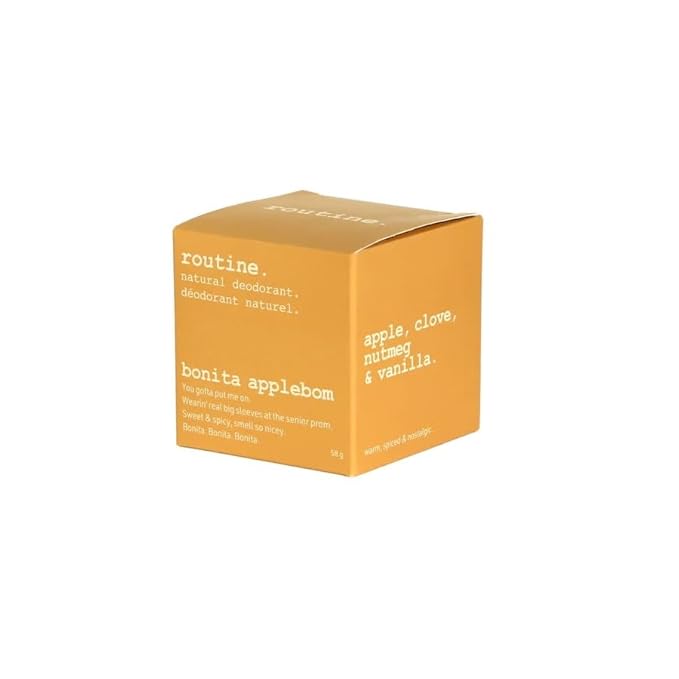 Routine. Natural and Aluminum Free Deodorant (2 Fluid Oz.) for Women and Men |Bonita Applebom | Apple Clove Nutmeg &amp Vanilla (Cream Jar Formula)
