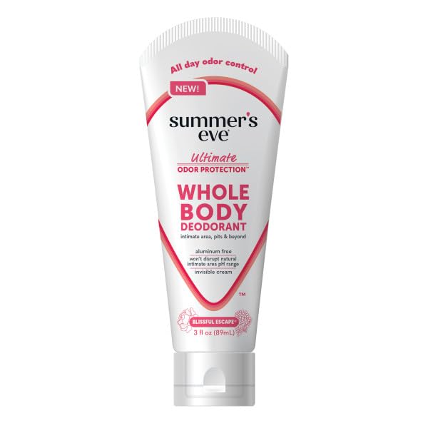 Summer's Eve Ultimate Smell Protection Whole Body Cream Deodorant Blissful Escape (3oz) Simply Sensitive (3oz) &amp Fresh Scent (3oz) (2ea)
