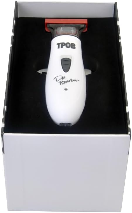 TPOB Ghost X Beard Trimmer Hair Clippers for Men Professional Hair Trimmer DLC Blade Trimmer Cordless Rechargeable Edgers Clippers Electric Beard Trimmer Shaver for Home use or Barber (Ghost X White)