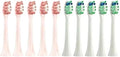 10PCS Replacement Brush Heads Compatible for Philips HX6930 HX6064 Sonic Electric Toothbrush Vacuum Soft Bristle Nozzles(5White5Pink)