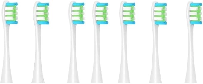 Brush Heads for Soft Toothbrush Bristle 7pcs Replacement(7pcs Wgreen)