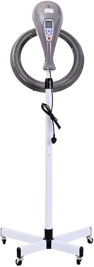 950W Orbiting Stand Up Hair Dryer Professional Hair Color Processor &amp Heater Accelerator with Rolling Base Digital Control Hairdressing Equipment