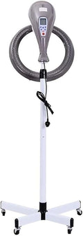 950W Orbiting Stand Up Hair Dryer Professional Hair Color Processor &amp Heater Accelerator with Rolling Base Digital Control Hairdressing Equipment