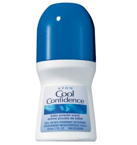 Avon Cool Confidence Baby Powder Scent Deodorant 2.6 Fl Oz (Pack of 5)