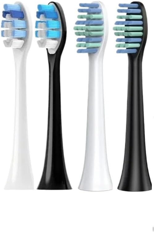Compatibility for Toothbrush Head SN903/SN901/905/601/SN801/SN810/SN201/SNK01/ST802/ST903 Bristles Soft Brush Heads(4PCS White)