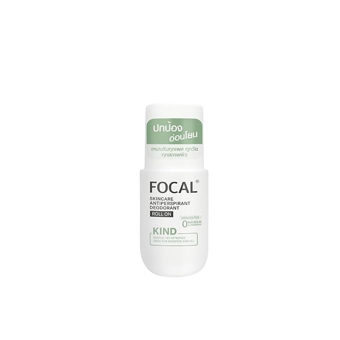 FOCAL KIND-series | Roll-On Deodorant for Sensitive Skin – Unscented Water-Based Formula 50 ml (1.69 fl oz)