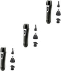 3pcs Nose Hair Trimmer Multi-Function USB Rechargeable Hair Removal Tool for Men and Women Compact Black Convenient and Portable Grooming