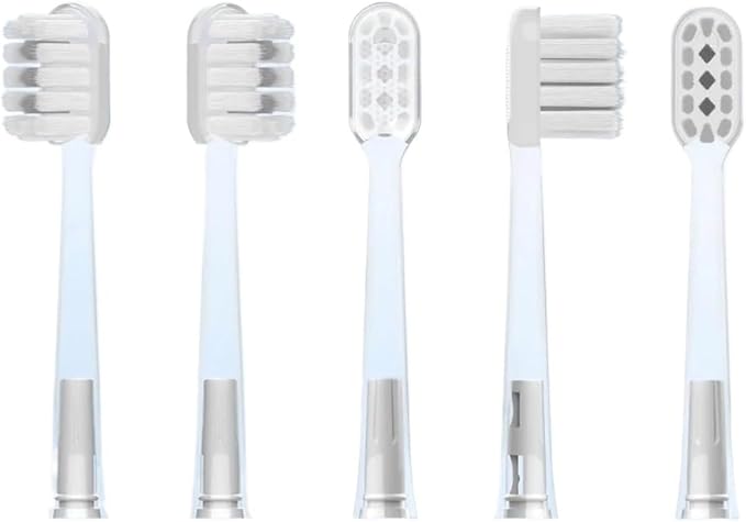 Compatible10 Pcs/Pack Replacement Toothbrush Heads for Laifen Wave Electric for Sensitive Gum Care Transparent