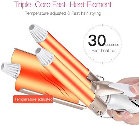 Professional Hair Curling Ceramic Triple Barrel Electric Hair Curler Iron Rollers Pear Waving Waver Fast Styling Tools