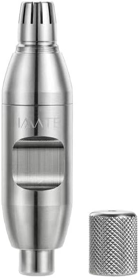 Premium Manual Nose Hair Trimmer for Men Unisex Battery-Free Stainless Steel Rotating Blades Waterproof Safe and Painless