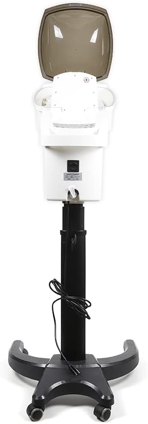 700W Stand Up Hair DryerColor Processor Machine Hair Heat LampsPortable Floor Hair Dryer Salon Hair Steamer with WheelsAdjustable Height LCD Panel