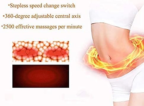 KINGSWELL Handheld Electric Deep Massager Portable Body Electric Body Massager with 3 Different Massage Heads Suitable for Home Gym and Office
