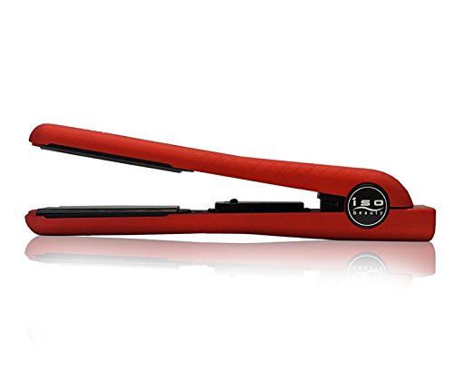 Iso Beauty Diamond Collection Super Spectrum Pro Hair Straightener Flat Iron W/ 1.25 Inch Ceramic and adjustable temperature control of 180-450°F (Red)