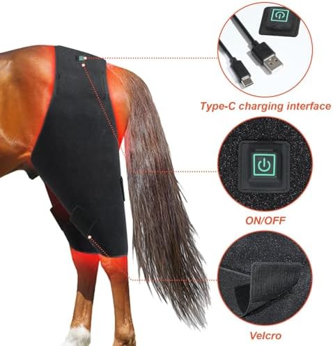 Red Light Therapy Pad for Horses - Infrared Belt for Buttocks &amp Abdomen Full Body LED Therapy Device Near Infrared Wrap - 2pcs Equine Health &amp Recovery Solution