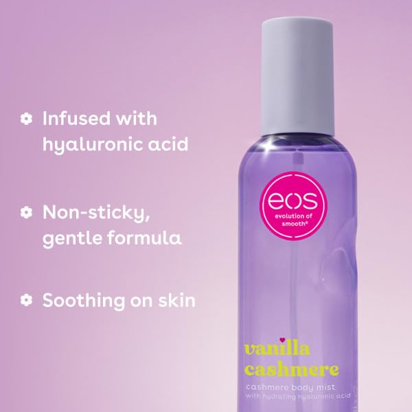 eos Vanilla Cashmere Scent Layering Bundle - Body Wash Body Mist Body Lotion