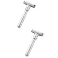 FRCOLOR 2pcs Double Edge Razor for Men Manual Shaving Machine Holder Beard Trimmers Adjustable Shaving Machine Razor Blades