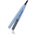 PRODCMSICEBLUE-MB-118DC Mini Silk Travel-Perfect 0.5' Tourmaline Ceramic Dual Voltage Flat Iron - Diamond Collection - Ice Blue