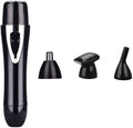Portable Nose Hair Trimmer for Men 4 in 1 Ear and Nose Hair Trimmer Professional Painless Nose Hair Trimmer USB Rechargeable Easy Cleansing (Color : Black)
