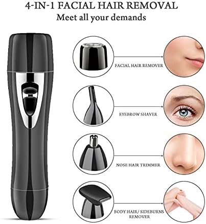 Eyebrow Trimmer Long Nose Hair TrimmerNose Hair Trimmer Razor Clipper Kit Combo Gun Face Nose Facial Eyebrow Hair Beard Trimmer (Color : White)
