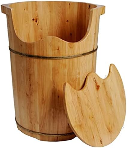 Wood Foot Bath Bucket Reducing Stress Household Cedar Barrel Foot Bath Reflexology Solid Wood Barrel Footbath Solid Wood Basin Foot Massage