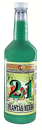 1 Bottle Extra Large 21 Herbs 21 Plants Bath WASH BANO Y DESPOJO 32OZ Spiritual Magick Wicca