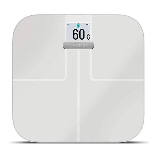 Garmin Index S2 Smart Scale with Wireless Connectivity Measure Body Fat Muscle Bone Mass Body Water% and More White (010-02294-03)