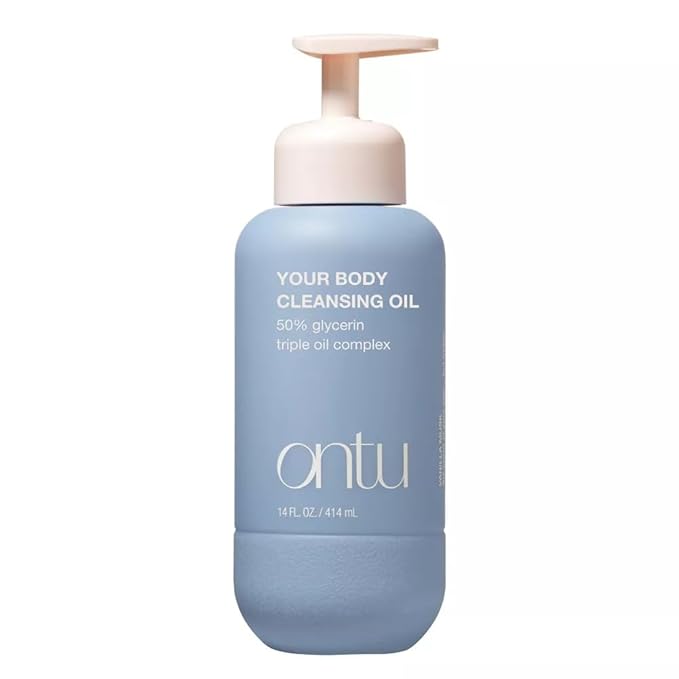 Ontu Oil-to-Milk Hydrating Body Wash – Cleansing Oil with Glycerin &amp Triple Oils Vanilla Musk 14 oz