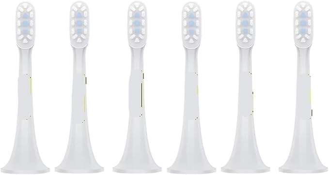 3/6PCS Compatible for Mijia T300 T500 Sonic Electric Toothbrush Head Teethbrush Replacement Heads Acoustic Oral Hygiene Clean(6PCS Universal Heads)