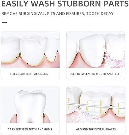Portable Cordless Dental Oral Irrigator Water Flosser USB Rechargeable and Portable Oral Irrigator IPX7 Waterproof Water Dental Flossing 320ML Water Tank
