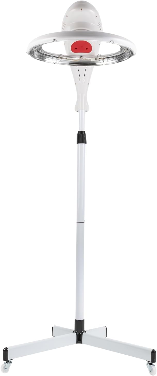 Stand Hair Dryer Orbiting Rotating Hair Processor Perm Styling for Salon Home Use (White)