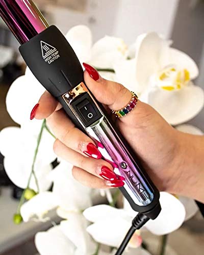 NuMe Love Wins Curling Wand Titanium Barrel Far Infrared Heat Technology Negative Ion Conditioning Technology Includes Heat-resistant Styling Glove