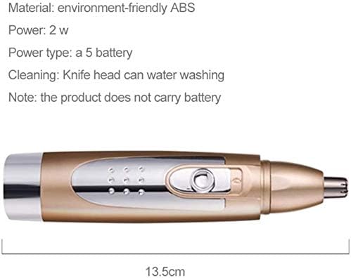 Ear and Nose Hair Trimmer Clipper - Painless Eyebrow and Facial Hair Trimmer for Men and Women Battery-Operated IPX7 Waterproof Dual Edge Blades for Easy Cleansing