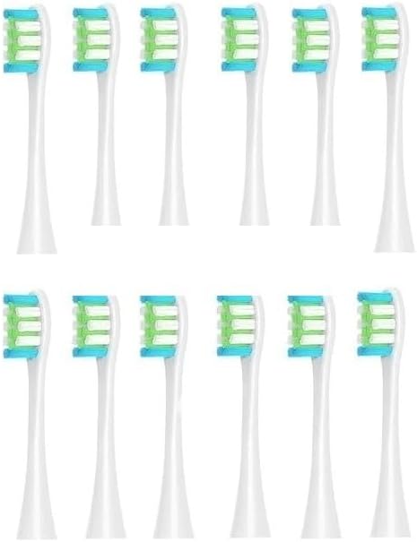 4/8/12/16 Pcs Replacement Toothbrush Heads Compatible with Oclean X/X PRO/ Z1/ F1/ One/Air 2/ SE Sonic Electric Toothbrush Dupont Bristle(12 Pcs White)