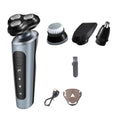 Head Shavers for Bald Men Electric Face Shaver For Men Washable Rechargeable Shaving Beard Machine (Color : Silver gray)