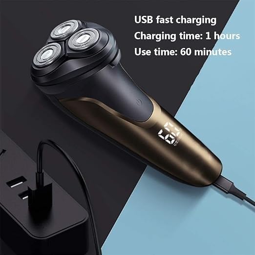 Electric Razor for MenRechargeable Rotary Mens Electric Shaver Wet Dry Waterproof with Pop-up Beard Trimmer