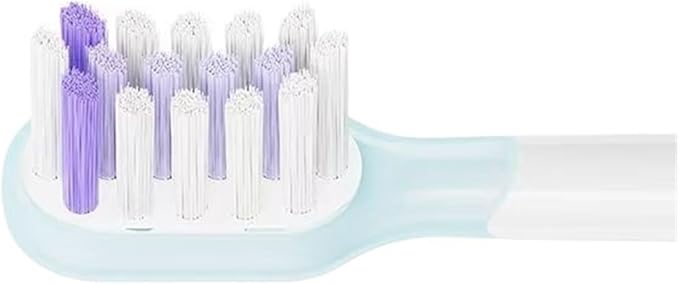 15pcs Brush Head Compatible with LaiFen LFTB01-P-A-S Sonic Electric Toothbrush Vacuum Packaging(Transparent-Purple)