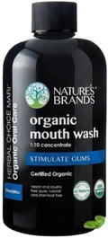Nature's Brands - Herbal Choice Mari Organic Mouth Wash 8 Oz Peppermint Flavor - Tea Tree Thyme &amp Fennel Oils for Fresh Breath &amp Healthy Gums - 1:10 Concentrated Mouthwash in BPA-Free Bottl