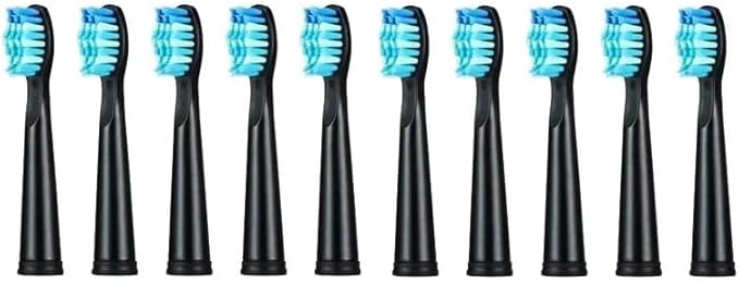 10Pcs Toothbrush Replacement Heads Compatible for SG/FW 910/507/958/515/949/575/551(10pcs Black)